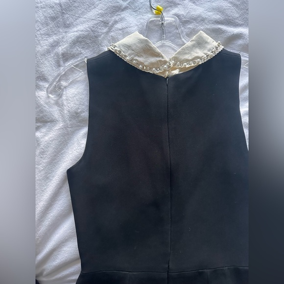 MIU MIU silk dress with embellished Peter Pan collar. - Picture 3 of 6